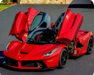 Diamentowa mozaika - czerwony samochód