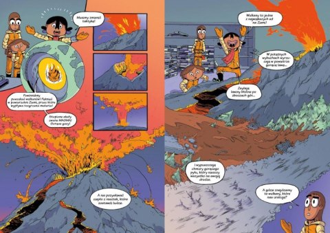 Książeczka wulkan ogień i życie