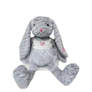 Maskotka króliczka rózia 32 cm szara