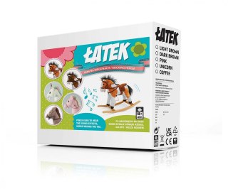 Koń na biegunach Łatek pink