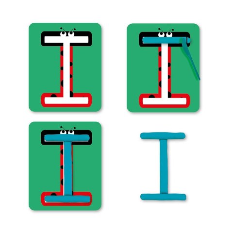 Zestaw plastusiowe zabawy - literki