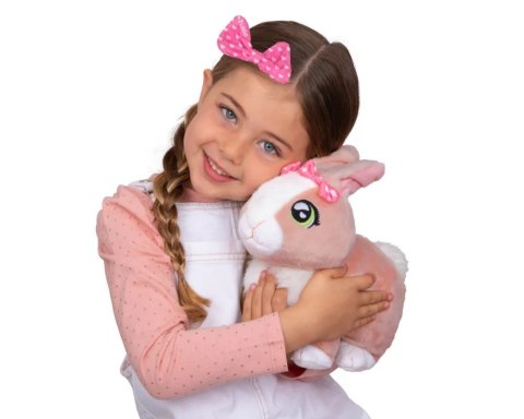 Maskotka interaktywna królik tusia z kokardką