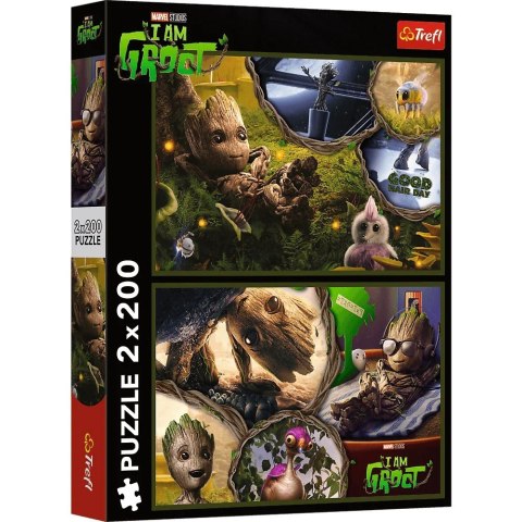 Puzzle 2x200 elementów ja jestem groot guardians marvel