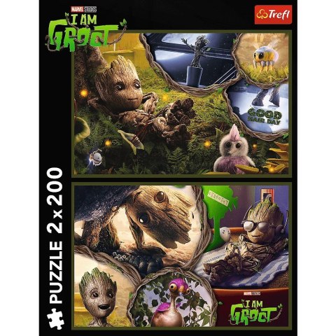 Puzzle 2x200 elementów ja jestem groot guardians marvel