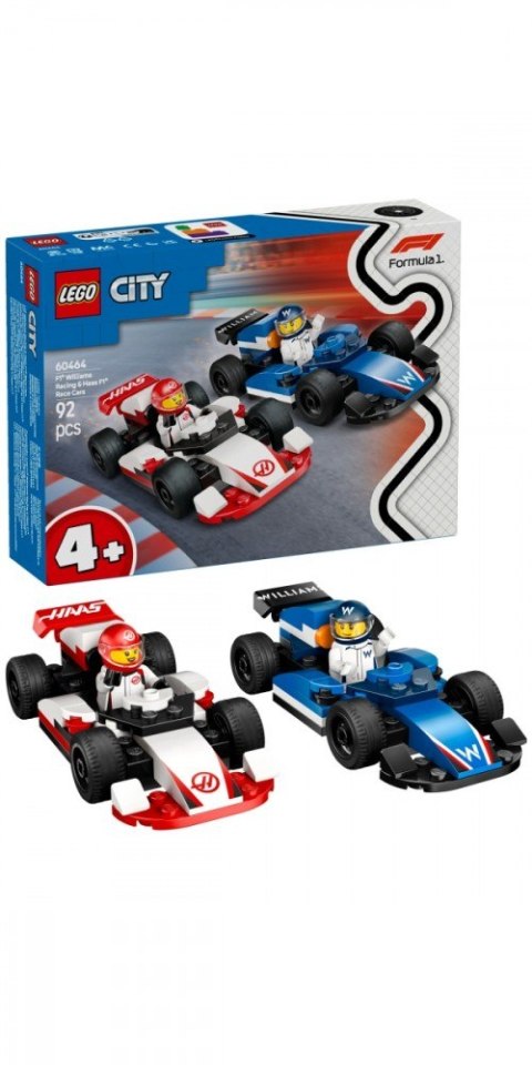 Klocki city 60464 f1 bolidy williams racing i haas f1