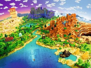 Puzzle 1500 elementów minecraft world