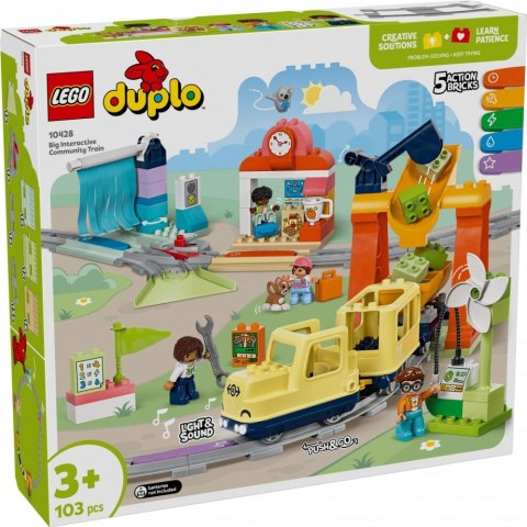 Klocki duplo 10428 duży interaktywny pociąg miejski