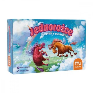 Gra jednorożce. pojedynek w chmurach
