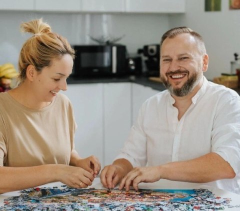 Puzzle 500 elementów american gothic psia edycja