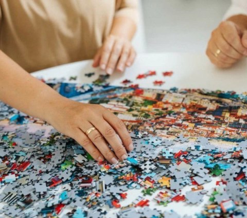 Puzzle 500 elementów american gothic psia edycja