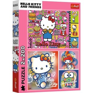Puzzle 2x200 elementów hello kitty i przyjaciele