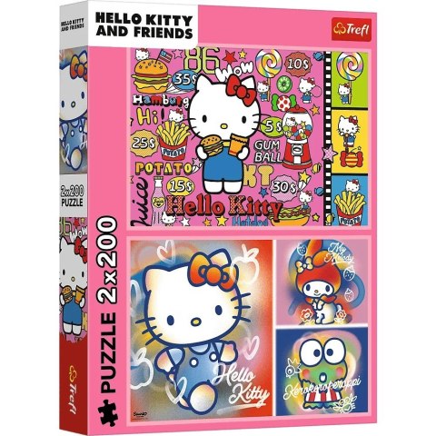 Puzzle 2x200 elementów hello kitty i przyjaciele
