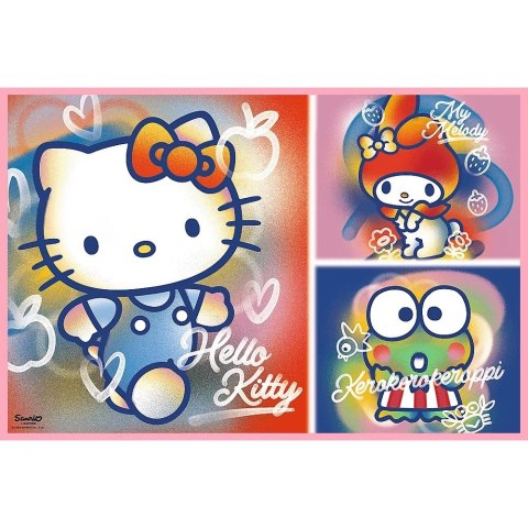 Puzzle 2x200 elementów hello kitty i przyjaciele