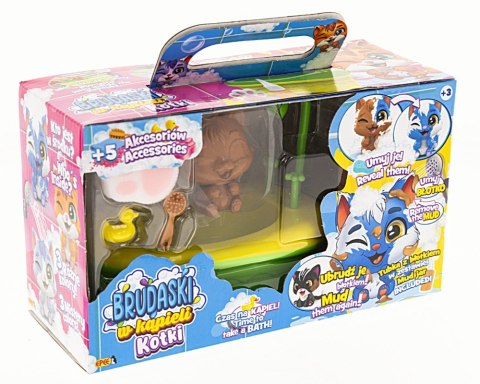 Figurka brudaski w kąpieli kotki zestaw Łazienka, Łatek