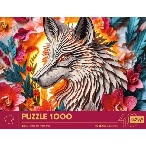Puzzle 1000 elementów 40-lecie paper art wilk