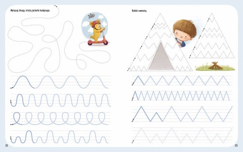 Zabawy z felusiem i guciem. Ćwiczymy wzory i szlaczki