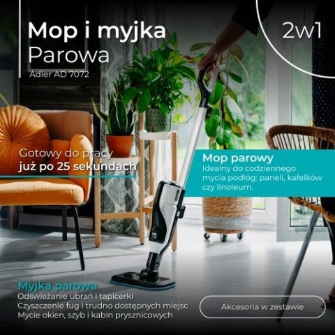AD 7072 Mop i myjka parowa 2w1 - zestaw akcesoriów