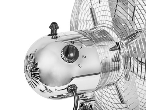 44-655# Wentylator stojący 16" 60w srebrny metalowy