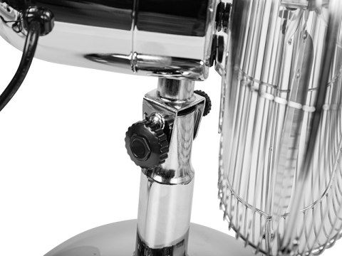 44-657# Wentylator stołowy 30cm srebrny metalowy