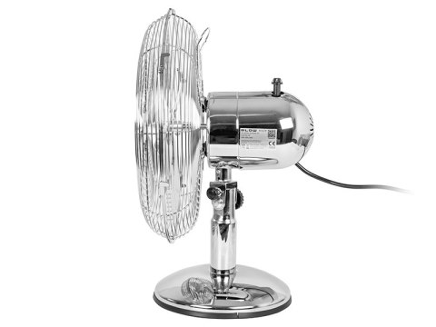 44-657# Wentylator stołowy 30cm srebrny metalowy