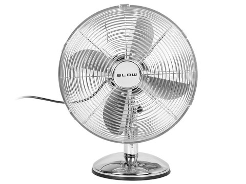 44-657# Wentylator stołowy 30cm srebrny metalowy