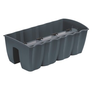 Doniczka balkonowa na balustradę DCRO600 - Antracyt, pojemność 18L