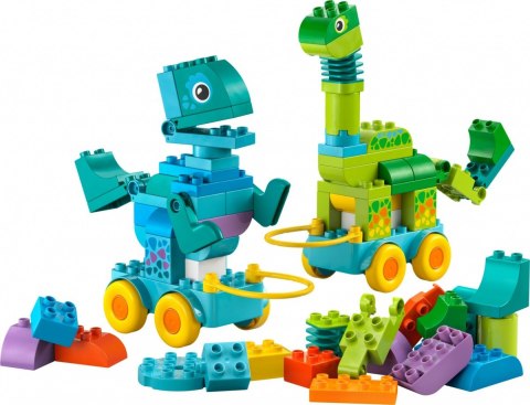 Klocki duplo 10451 3 w 1 dinozaury na kółkach