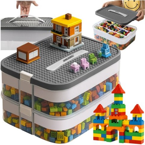 Pudełko na klocki- 2 poziomy Kruzzel 25756