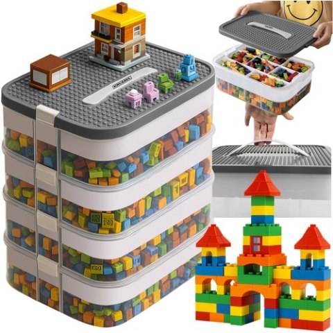 Pudełko na klocki- 3 poziomy Kruzzel 25757