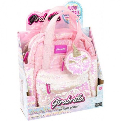 Plecak mini z portfelem różowy