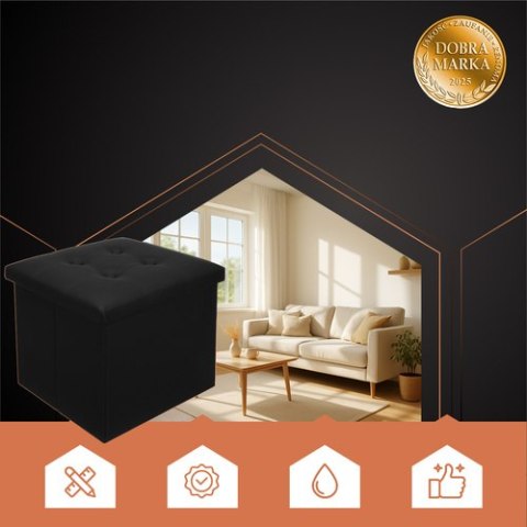 Pufa składana czarna Ruhhy 25779