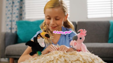 Maskotka interaktywna happy yappers wesołe gadułki - kakadu