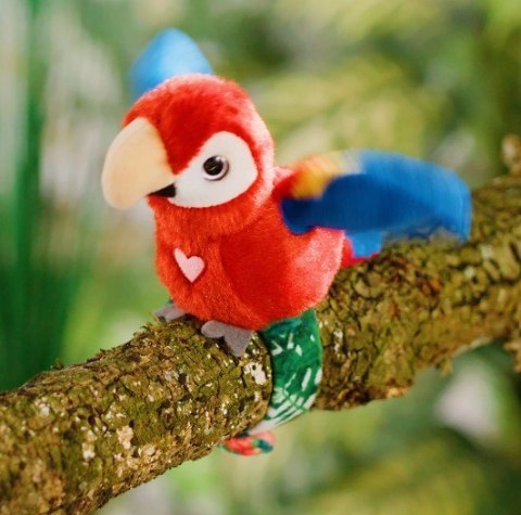 Maskotka interaktywna happy yappers wesołe gadułki - papuga czerwona