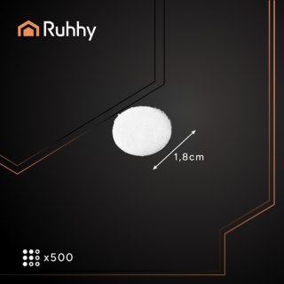 Rzep samoprzylepny 18mm 500szt. biały Ruhhy 25884