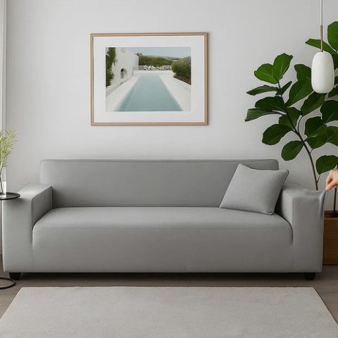 Pokrowiec na kanapę 190-230cm c. szary Ruhhy 26181