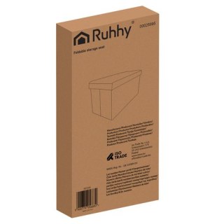 Pufa welurowa czarna 60x30x30 cm Ruhhy 25995