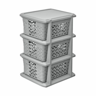 Stojak Cotton BranQ, z 3 koszami, szary, 1783