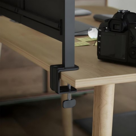 Przegroda biurkowa / organizer Ergo Office, max. obciążenie 10kg, biała tablica, szerokość 1116mm, czarna, ER-301 B