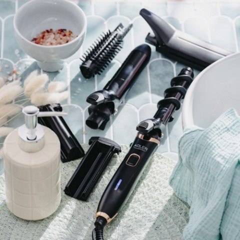 AD 2028 Zestaw do stylizacji włosów 5 w 1 | powłoka ceramiczna | lokówka | prostownica | karbownica | falownica