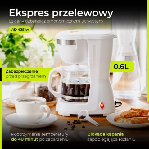 AD 4381 white Ekspres przelewowy 0,6l