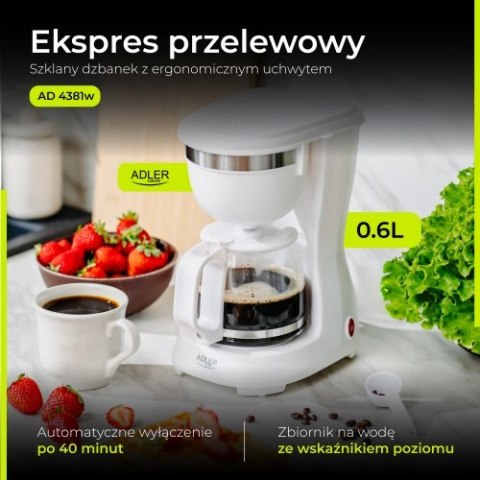 AD 4381 white Ekspres przelewowy 0,6l