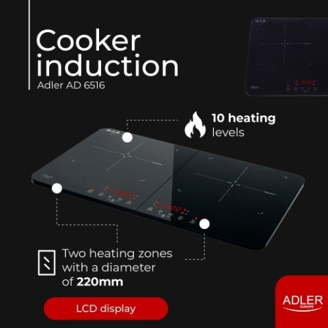 AD 6516 Kuchenka indukcyjna - dwupalnikowa