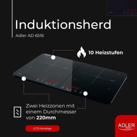 AD 6516 Kuchenka indukcyjna - dwupalnikowa