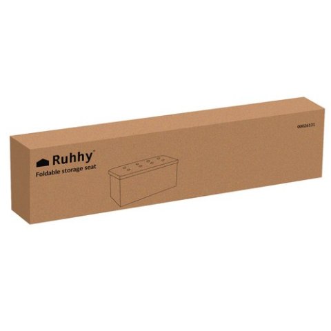 Pufa materiałowa szara 76x38x38cm Ruhhy 26131