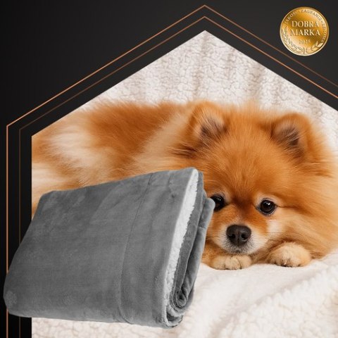 Koc dwustronny 150x200cm ciemnoszary Ruhhy 26292