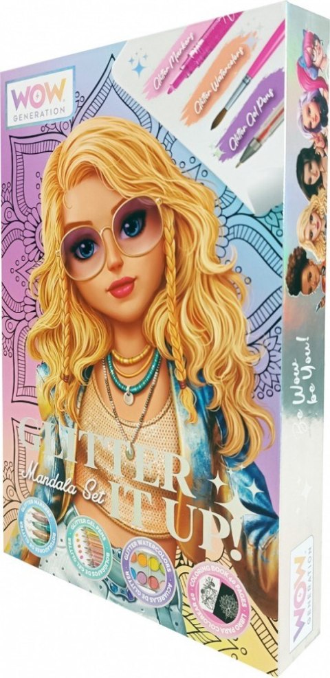 Zestaw kreatywny mandala brokat