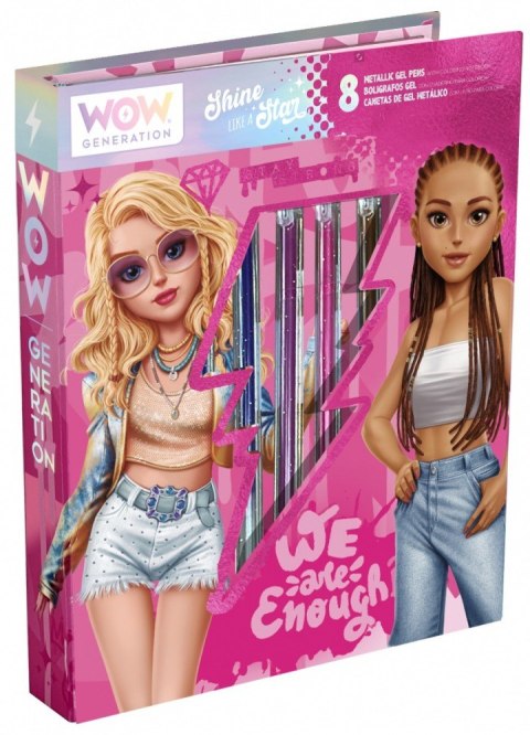 Zestaw kreatywny notatnik, 8 długopisów