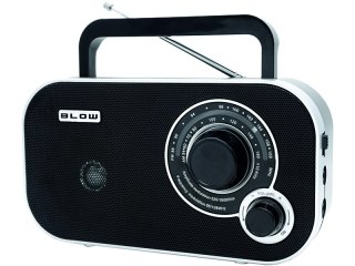 77-543# Radio przenośne analogowe am/fm blow ra12 czarno-srebrne