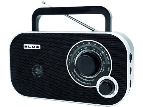 77-543# Radio przenośne analogowe am/fm blow ra12 czarno-srebrne