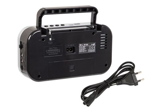77-543# Radio przenośne analogowe am/fm blow ra12 czarno-srebrne